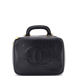Chanel Medium Vintage Timeless Zip Around Vanity Case Caviar